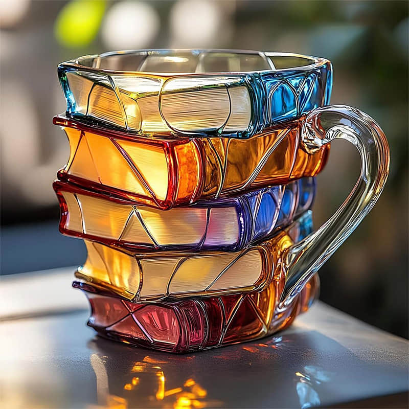 Unique Handmade 3D Happiness Cup for Book Lovers