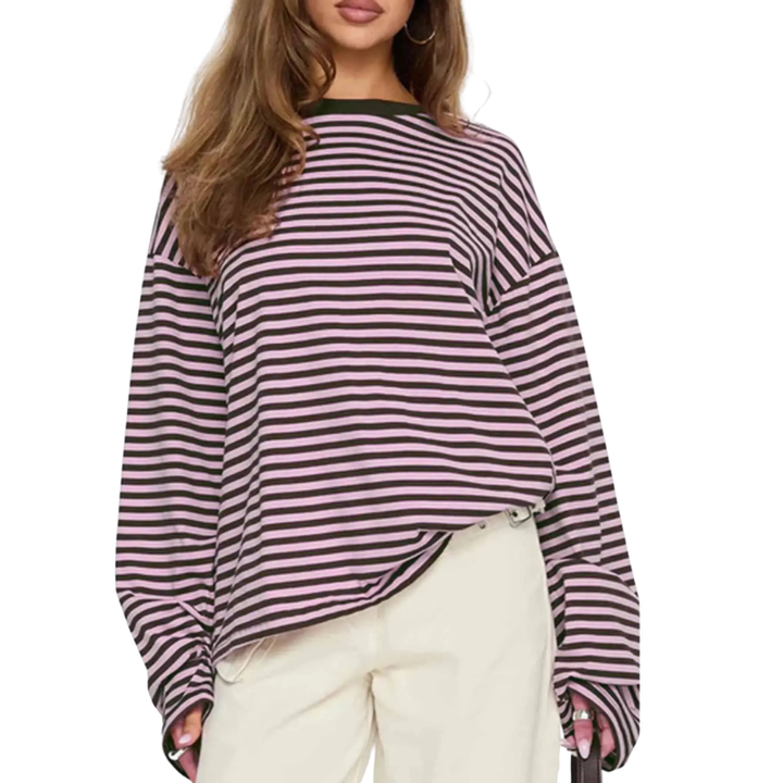 TRACY™ – Versatile Striped Long Sleeve Shirt