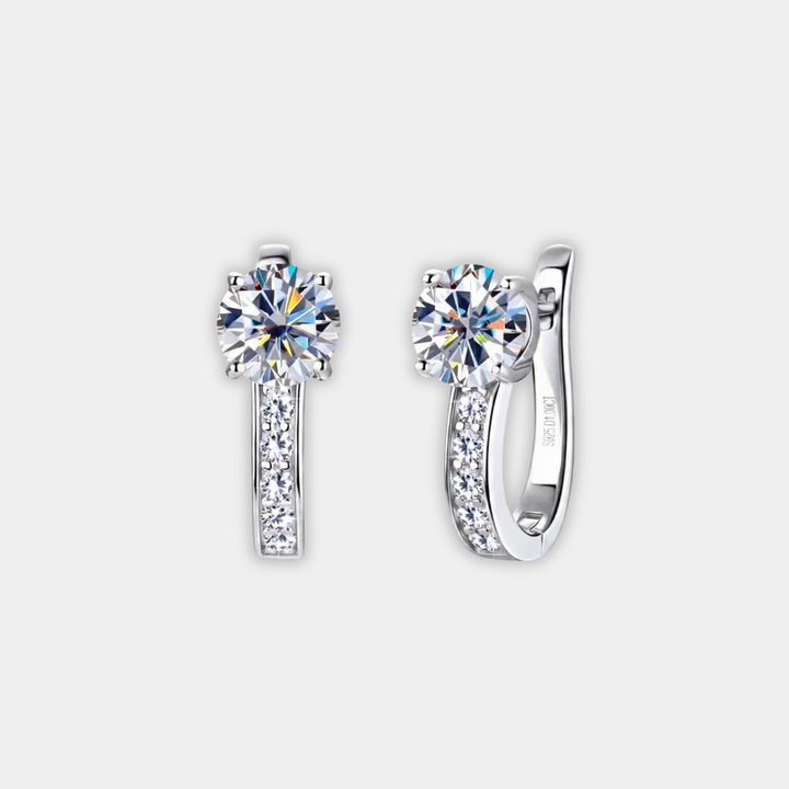 Moissanite - Huggie Earrings