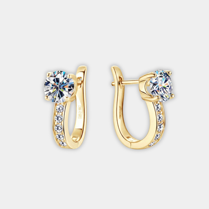Moissanite - Huggie Earrings