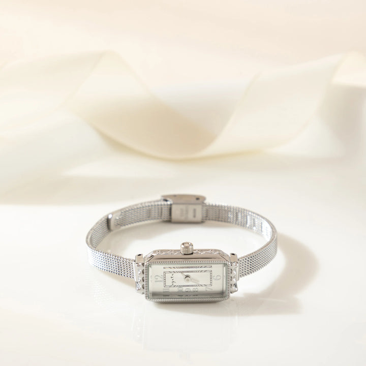 Theresa – Gold Rectangular Dial Watch