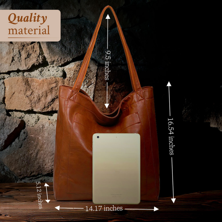Carol - Modern Chic Leather Tote Bag