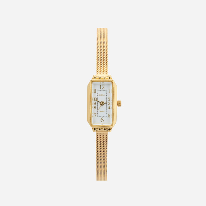 Theresa – Gold Rectangular Dial Watch