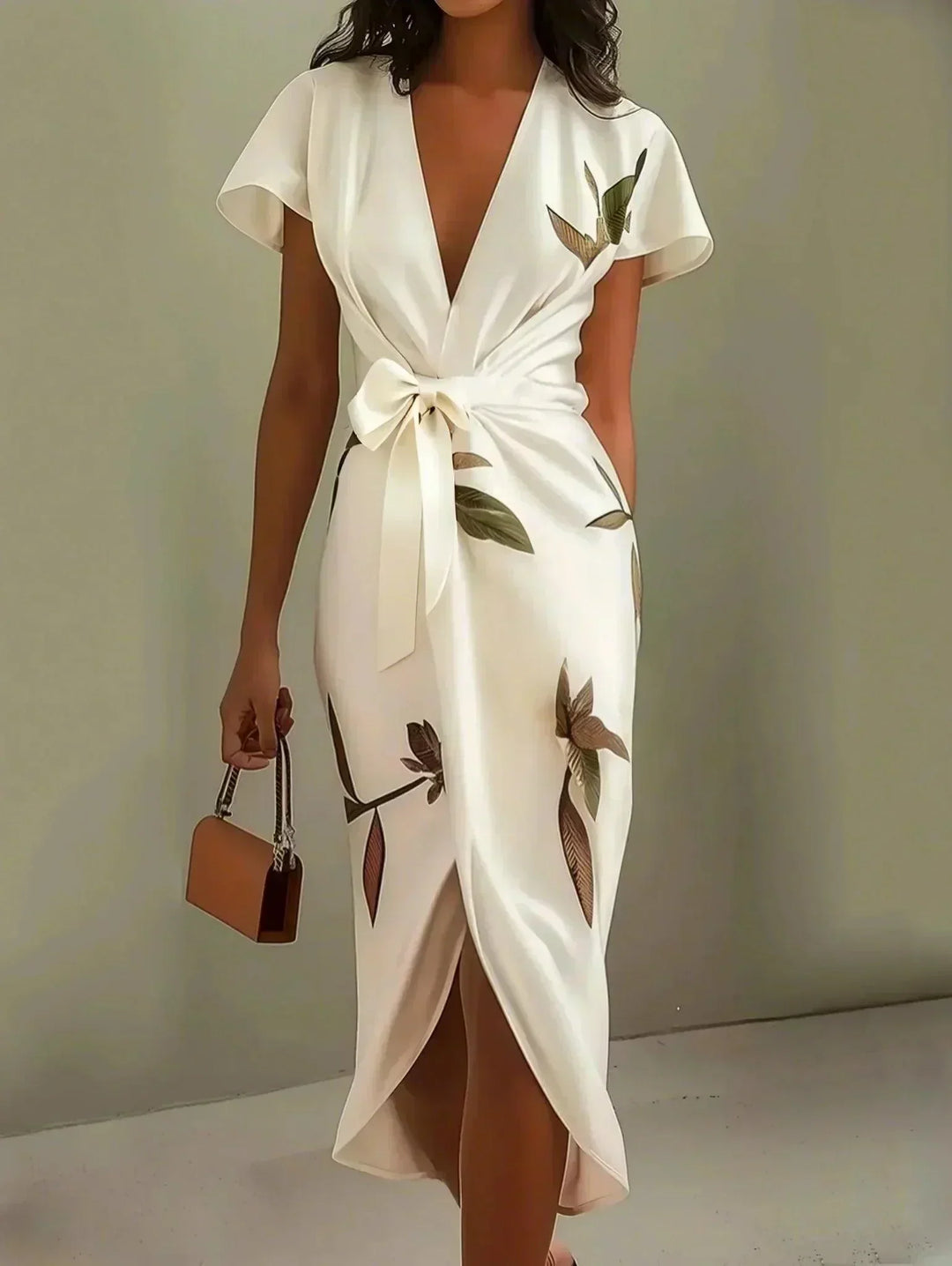 Evie - Elegant Floral Wrap Dress