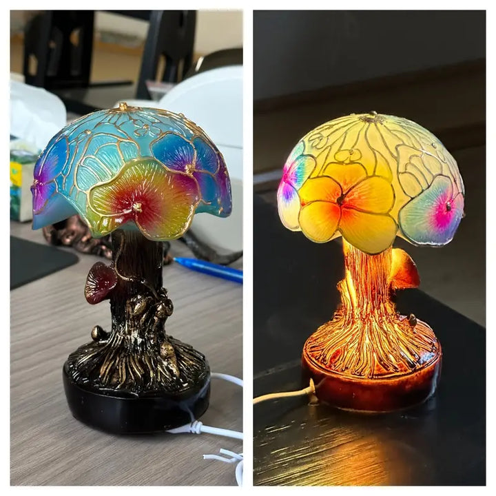 Boho Chic Mushroom Flower Lamp