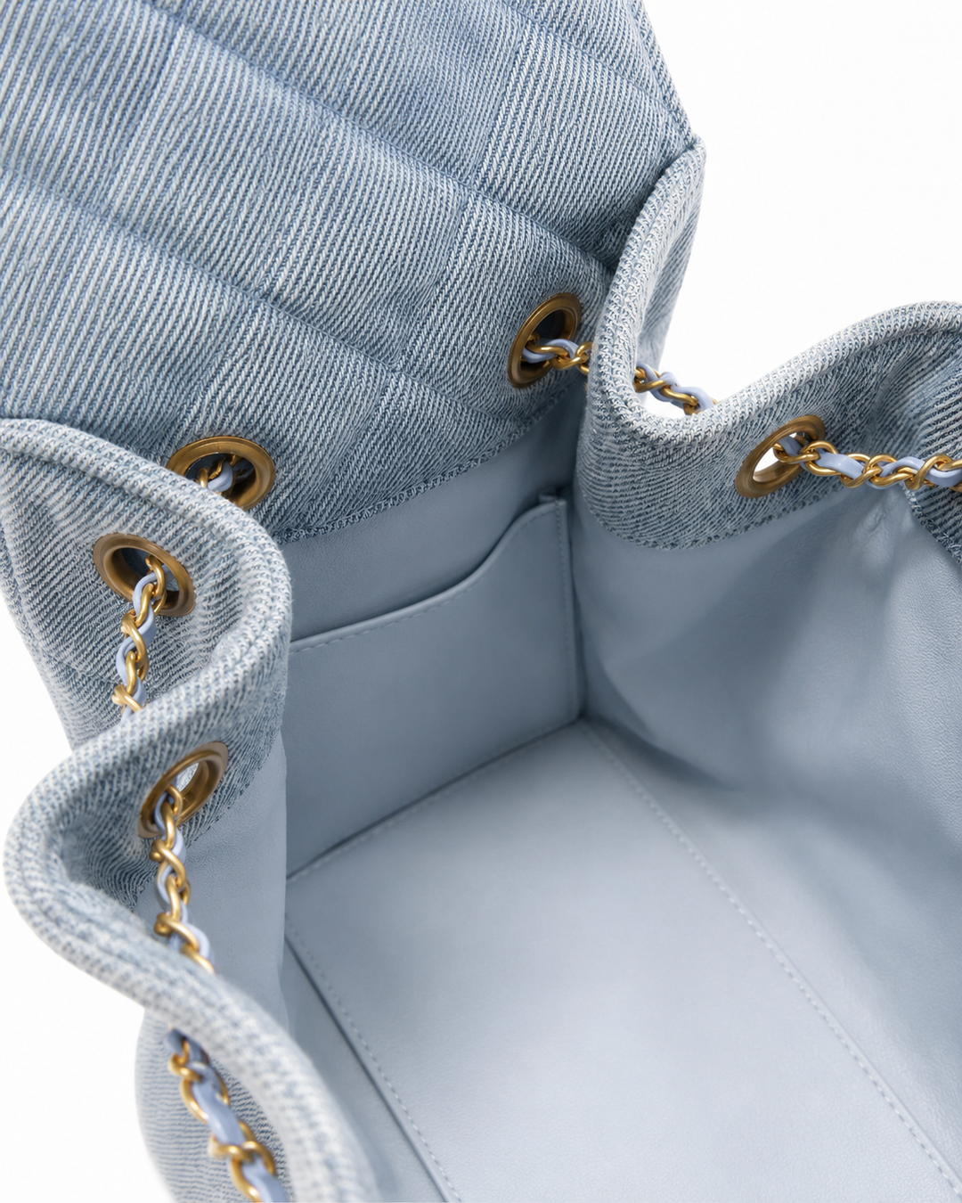 Chanel Hobo 25 M - Light Blue Denim Drawstring Shoulder Bag