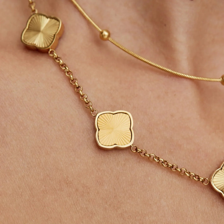 Sunburst Clover Necklace