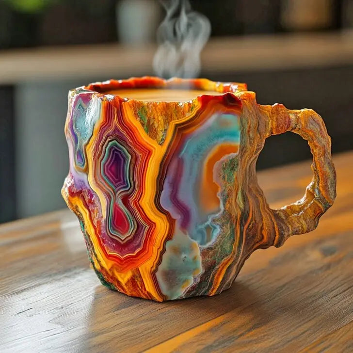 Crystal-infused Mineral Coffee Cups