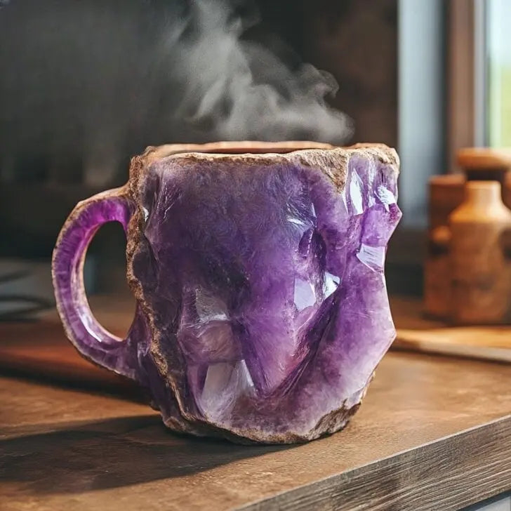 Crystal-infused Mineral Coffee Cups