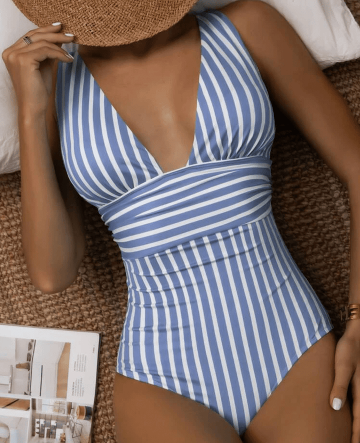 Modern Striped Summer Swimsuit
