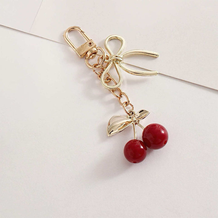 Cherry Charm Bag Keychain