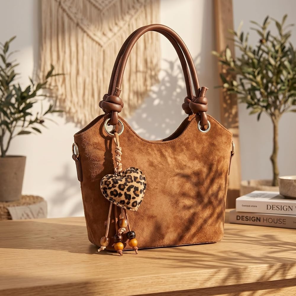 Leopard Heart Bag Charm