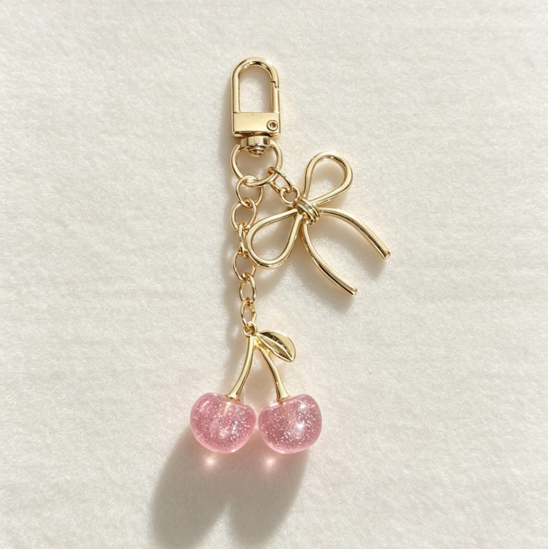 Cherry Charm Bag Keychain