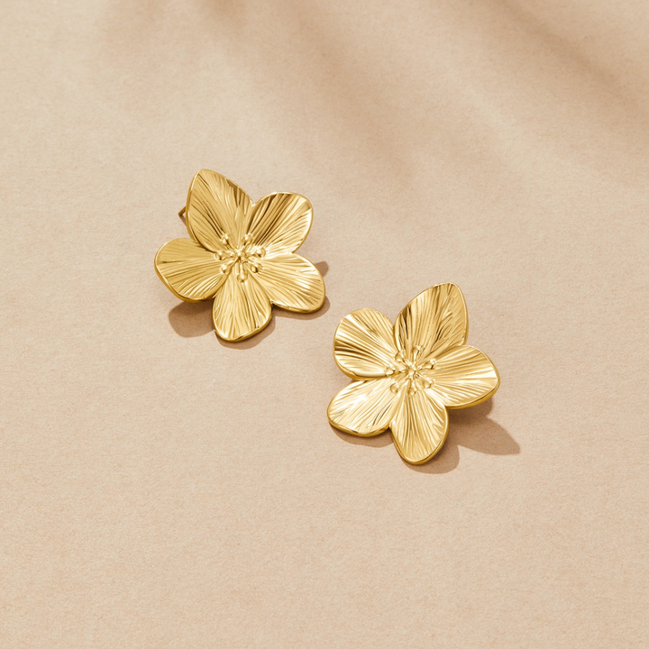 Margarete – Flower Gold Earrings