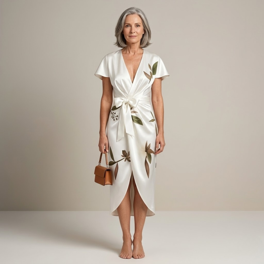 Evie - Elegant Floral Wrap Dress