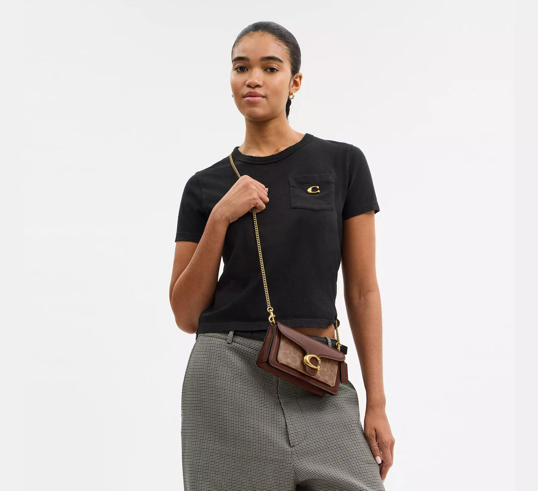 Coach Tabby Chain Crossbody Bag 19 In Signature Canvas
