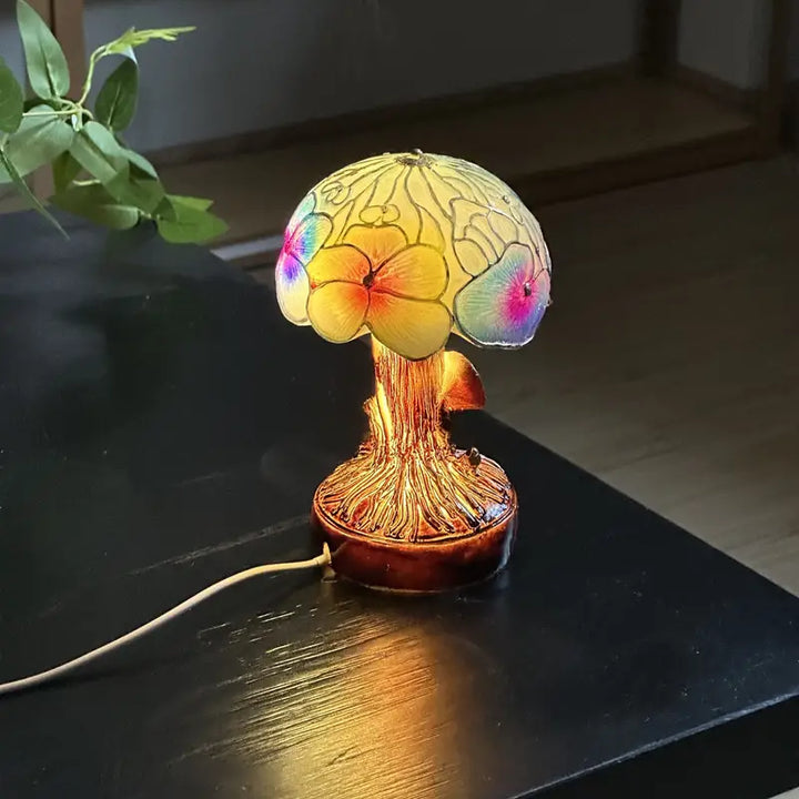 Boho Chic Mushroom Flower Lamp