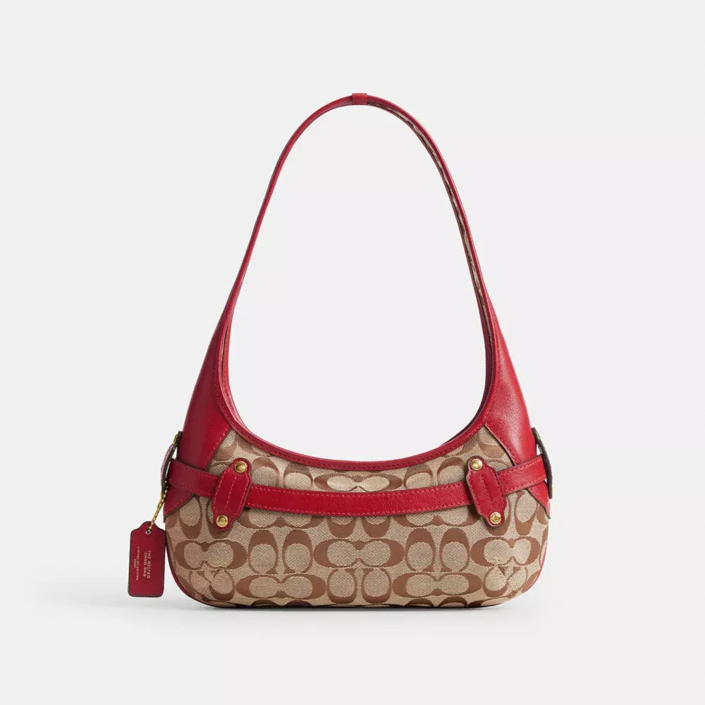 Coach Belted Ergo Shoulder Bag 26 In Signature Jacquard
