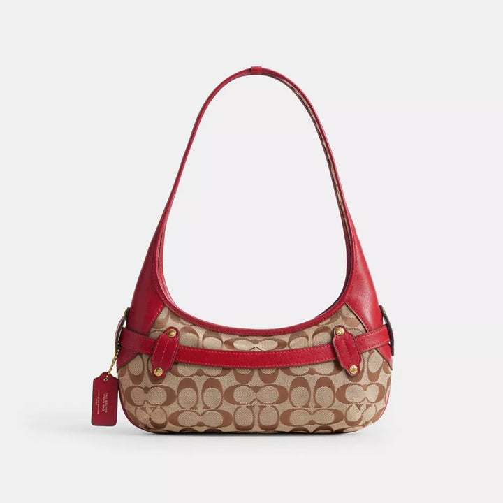 Coach Belted Ergo Shoulder Bag 26 In Signature Jacquard