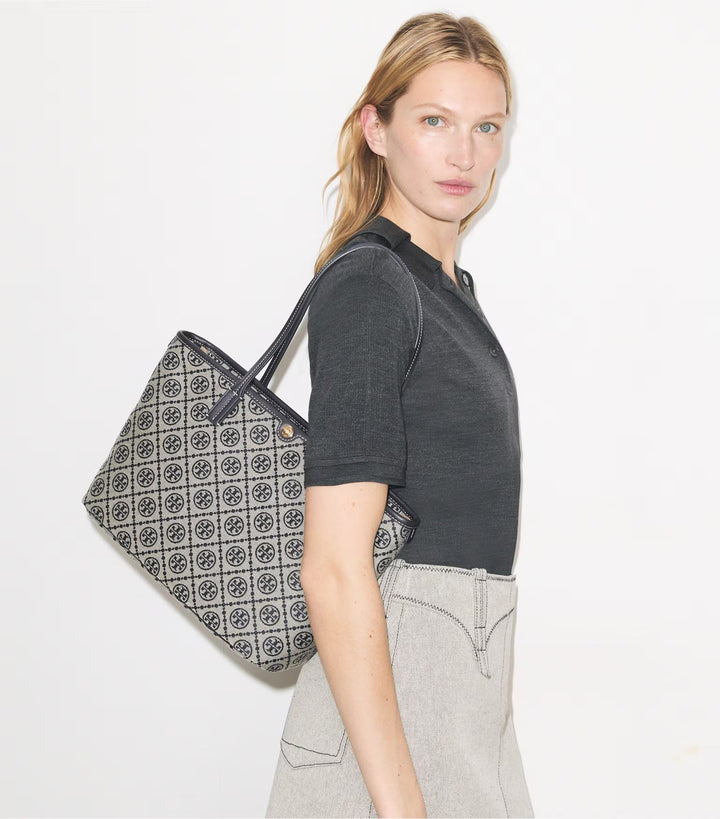 Tory Burch T Monogram Small Zip Tote