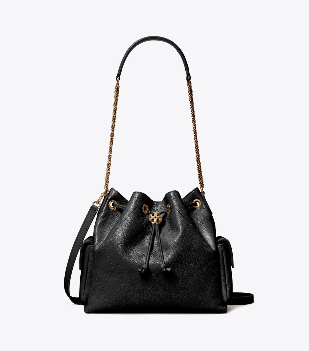 Tory Burch Charlie Quilted Drawstring Shoulder Bag