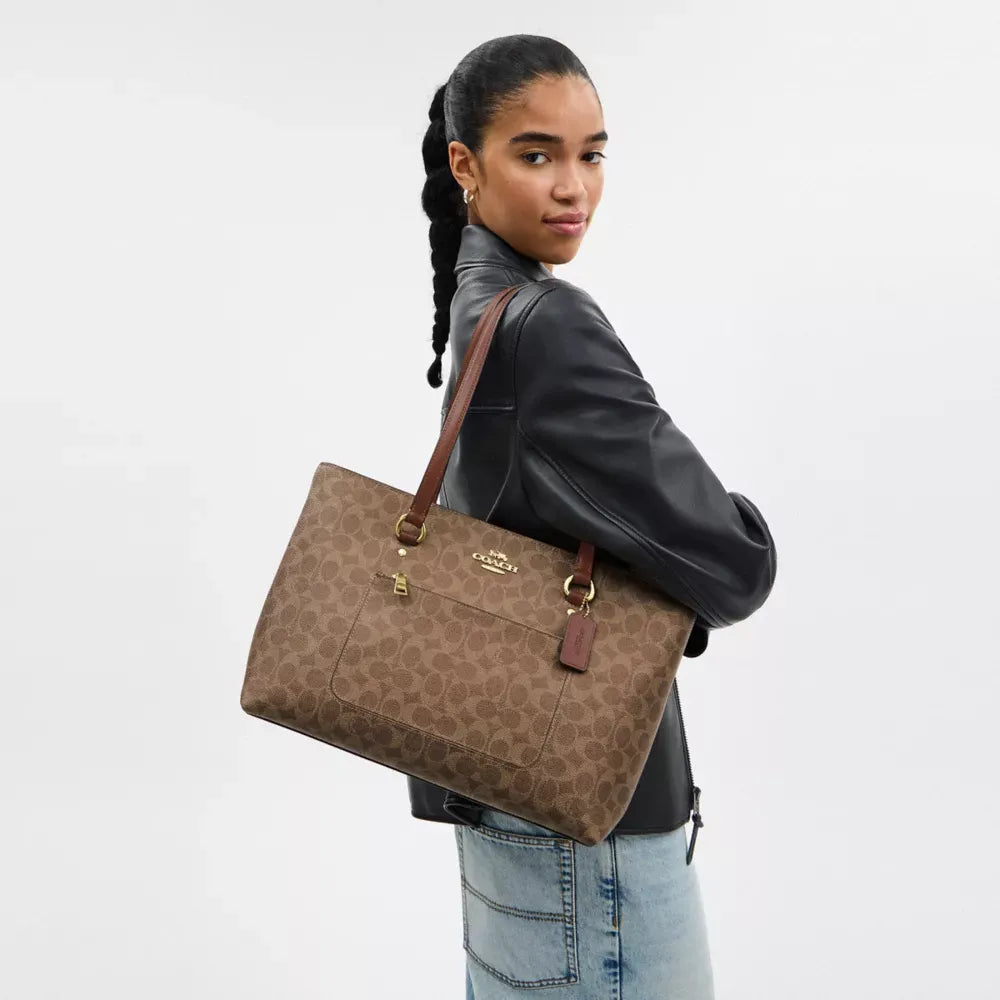 Coach Station Tote Bag In Signature Canvas