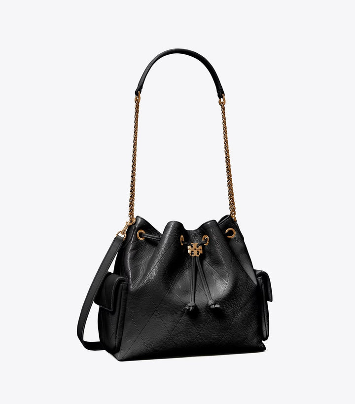 Tory Burch Charlie Quilted Drawstring Shoulder Bag