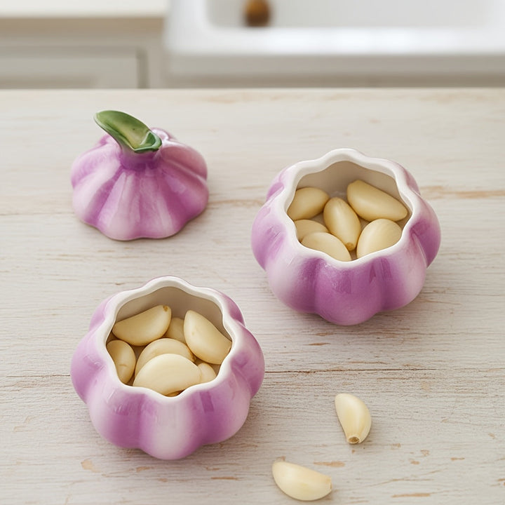 Garlic Bulb Ceramic Jar