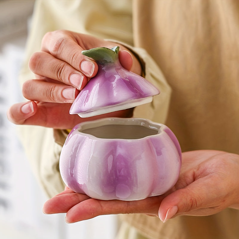 Garlic Bulb Ceramic Jar