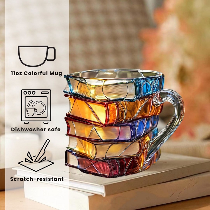 Unique Handmade 3D Happiness Cup for Book Lovers