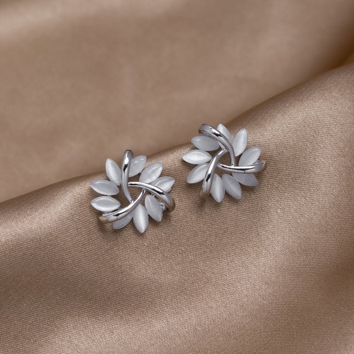 Flora - Flower Silver Earrings