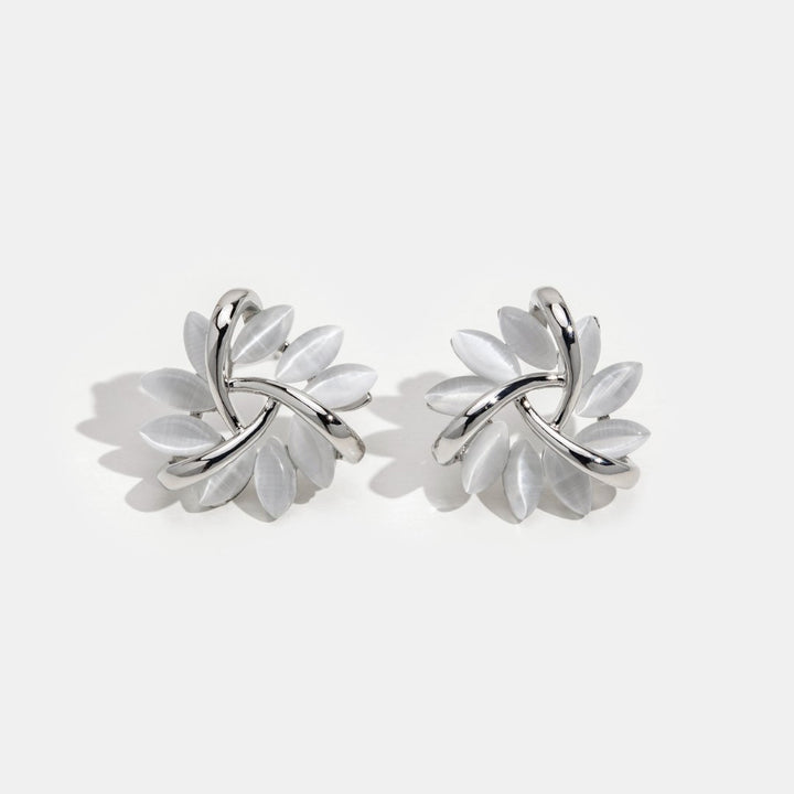 Flora - Flower Silver Earrings