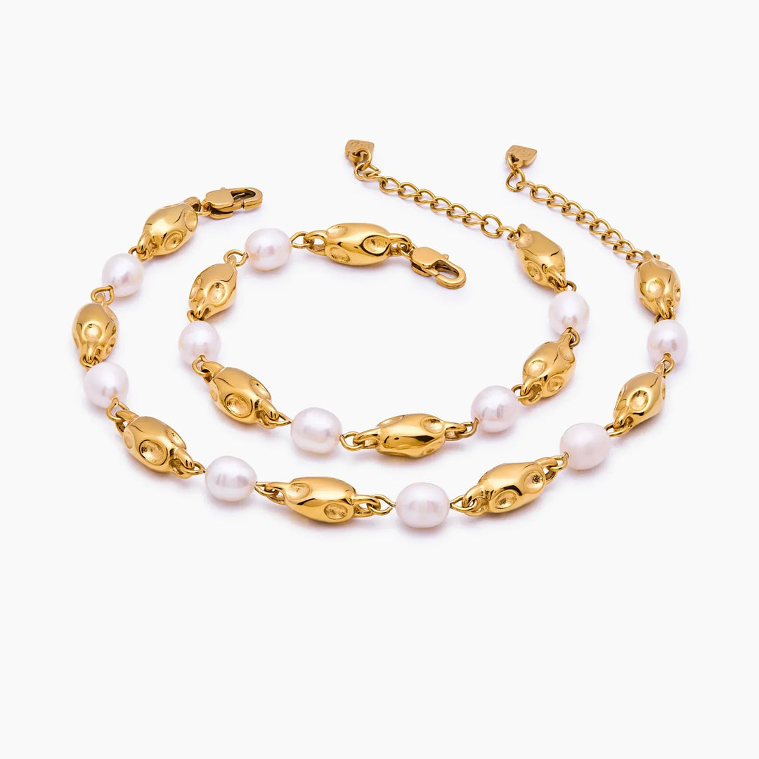 Molten Freshwater Pearl Bracelet